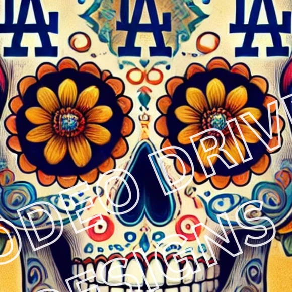 LOS ANGELES DODGERS DAY OF THE DEAD PRINT 20X16 DODGERS LIMITED PRINT - Picture 2 of 2